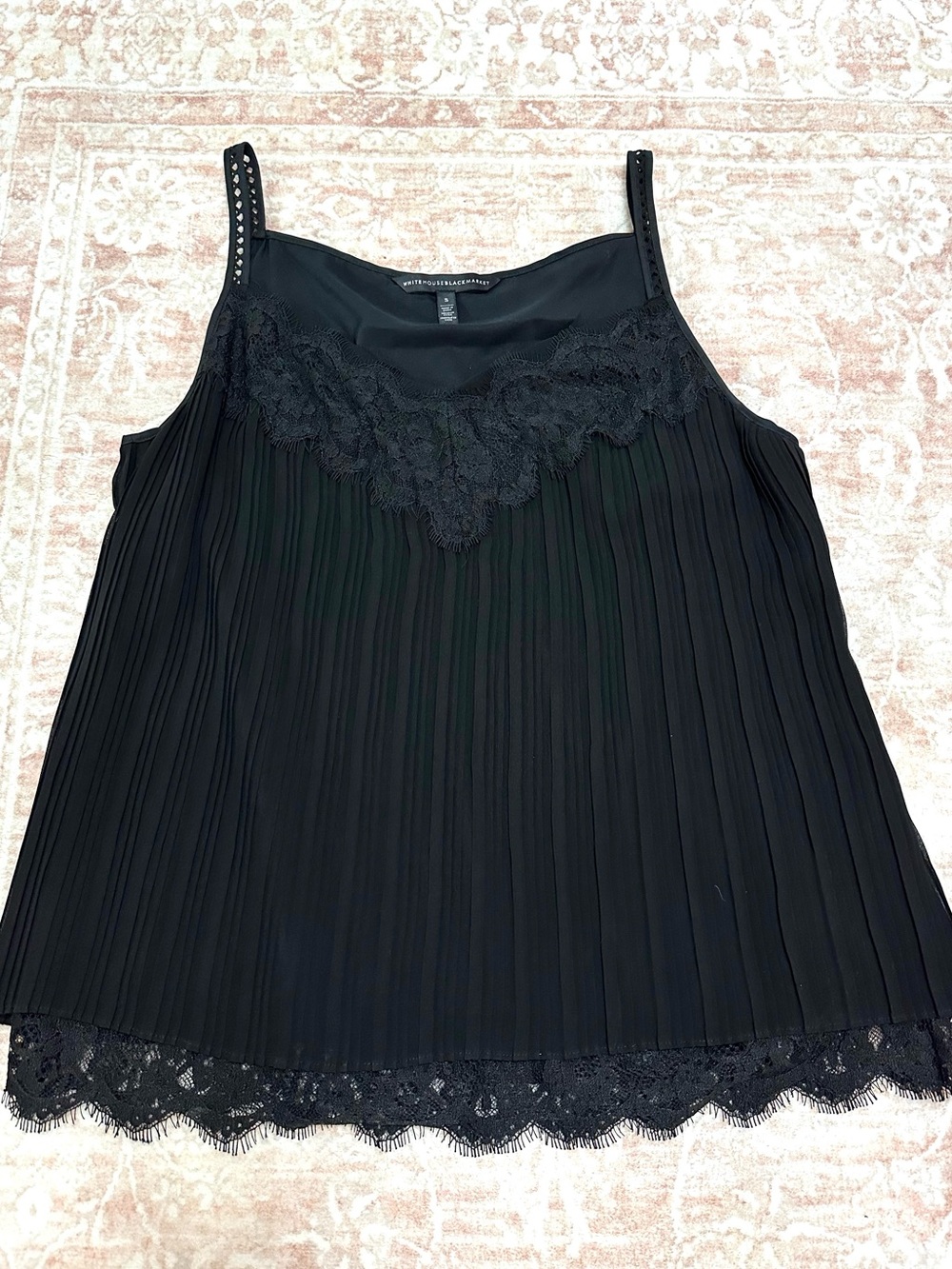 🖤WHBM Chiffon Lace Layered Tank Top